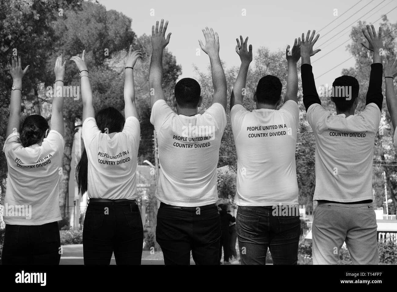 L'Amitié Chypre bicommunautaire Programme vise à créer des liens d'amitié et de confiance entre les jeunes des communautés de Chypre. Banque D'Images