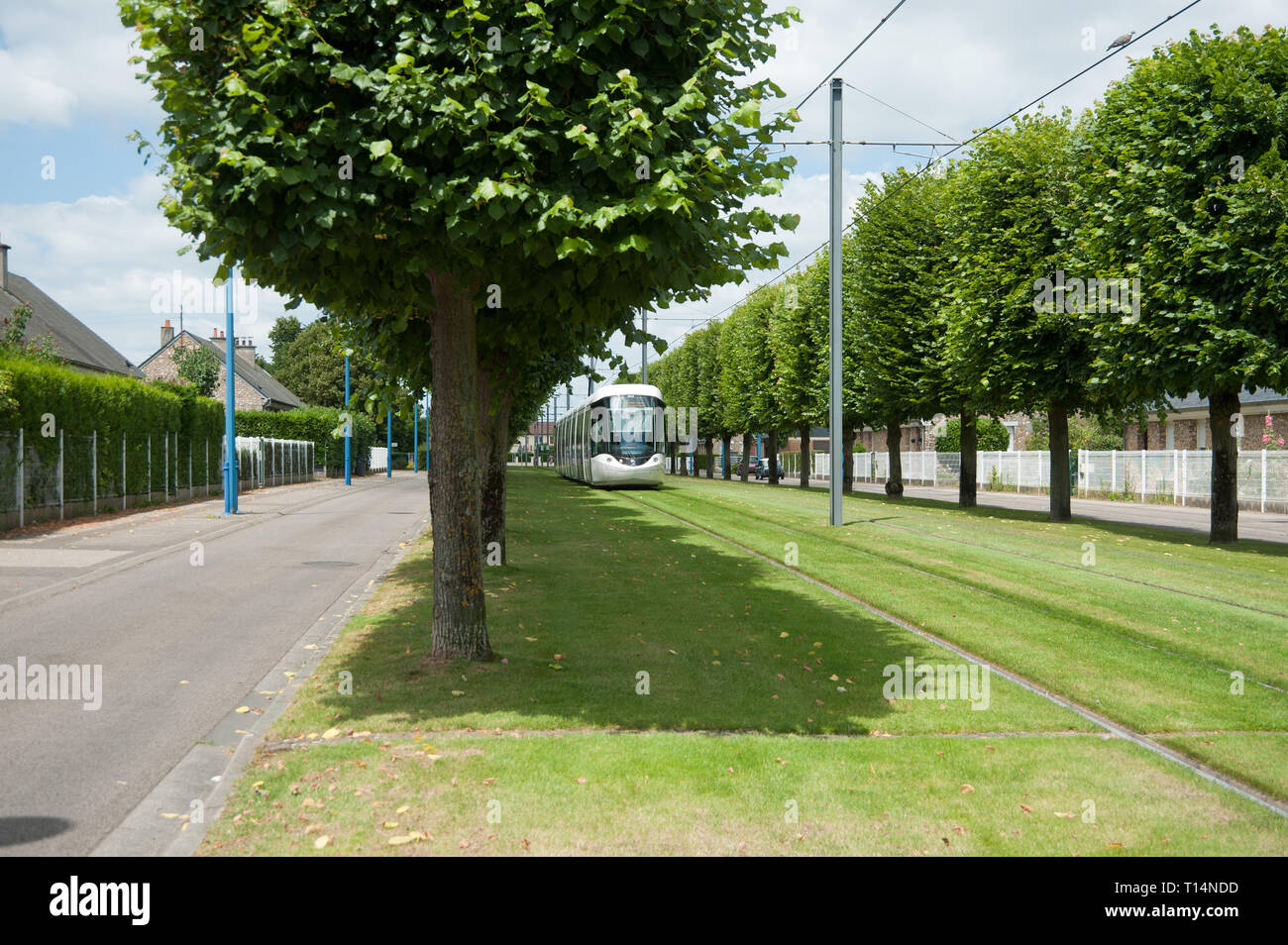 Rouen, Tramway Banque D'Images