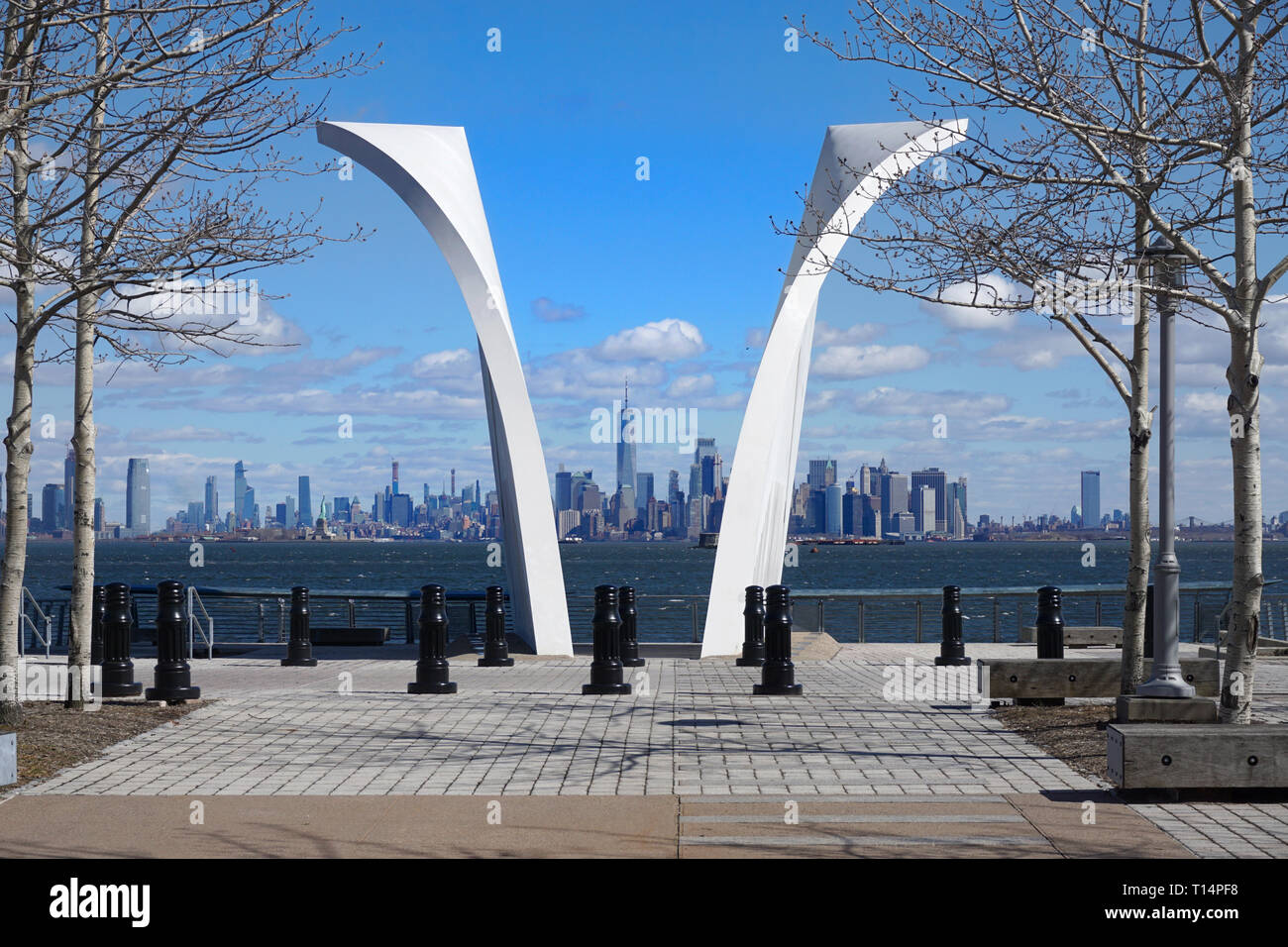 New York, New York USA - Mars 16, 2019 : Staten Island le 11 septembre 2001 Cartes postales Memorial Banque D'Images