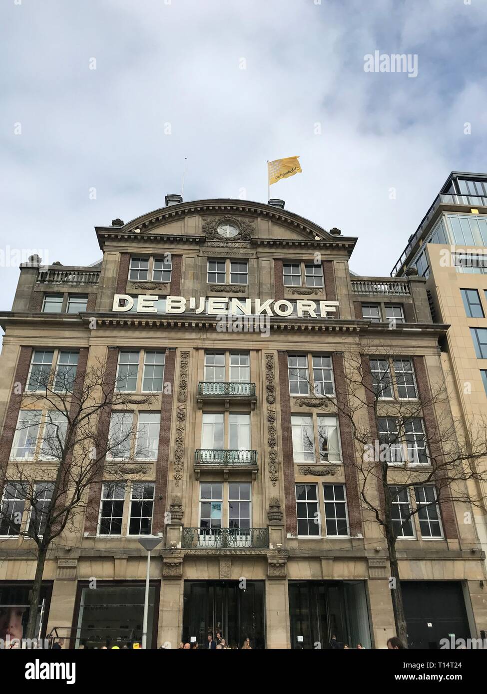 Le magasin Bijenkorf amsterdam Banque D'Images