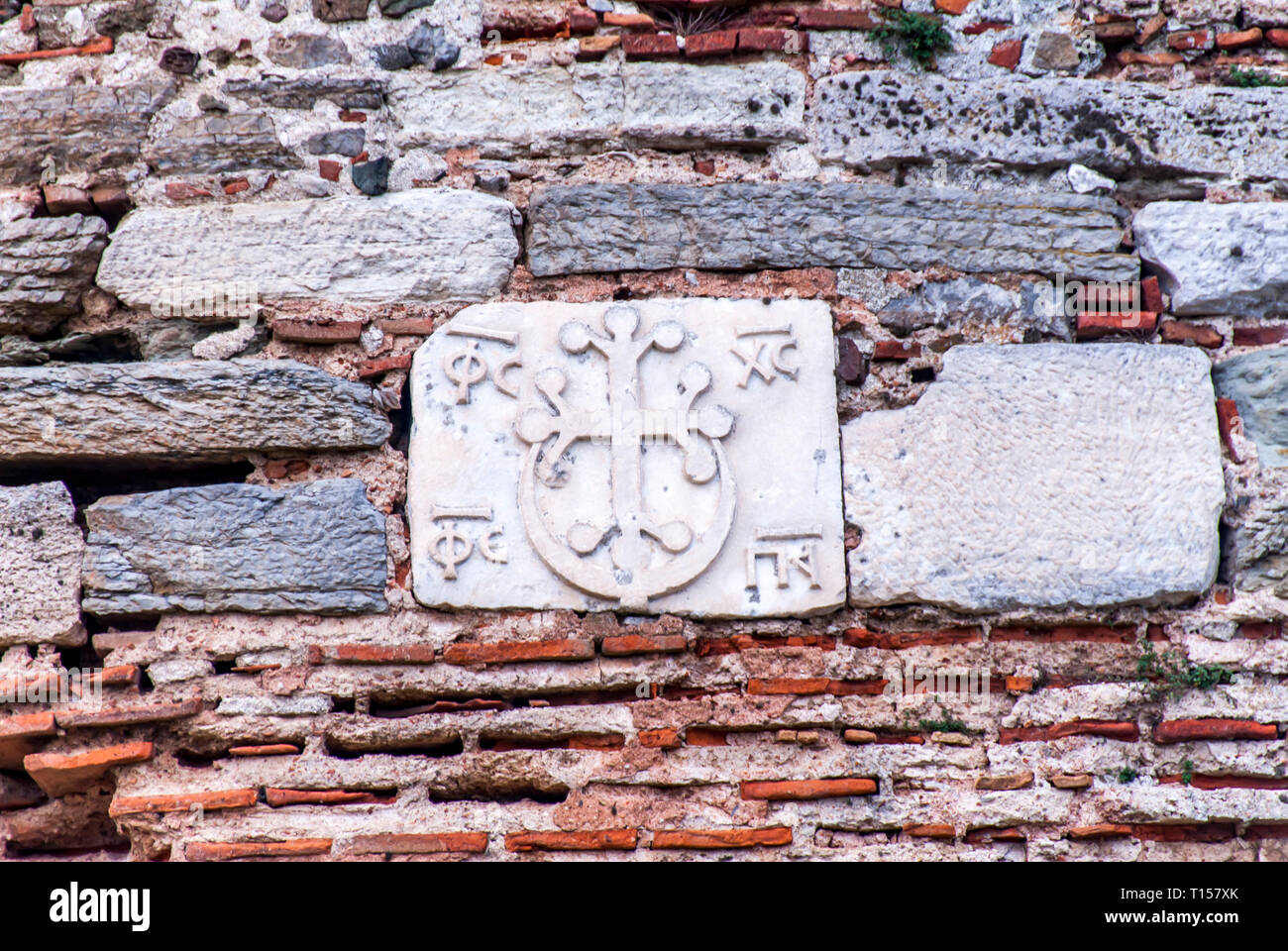 Yoros Castle est un château en ruines byzantines au confluent du Bosphore et la mer Noire, au nord de la colline de Joshua, à Istanbul, Turquie, 15 Banque D'Images