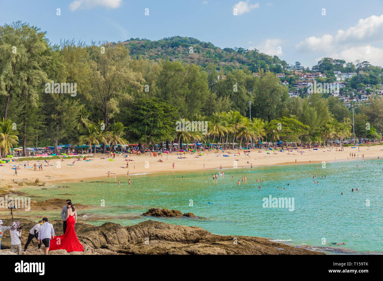 Une scène typique dans la région de Karon Phuket Thaïlande Banque D'Images