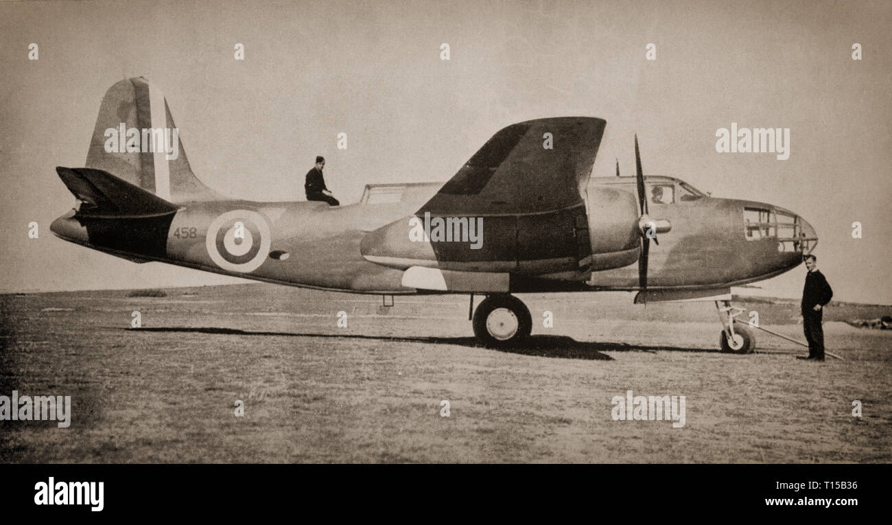 Le Douglas A-20 Havoc était une attaque des États-Unis, bombardier léger, intrus, avion de reconnaissance et de la Seconde Guerre mondiale. La France a ordonné la production de 270 appareils, mais lorsque l'Allemagne envahit avant que l'ordonnance pourrait être complètement remplie, la Royal Air Force a accepté de prendre le solde de l'ordre français. Les Bombers ont reçu le nom de service 'Boston', avec la poursuite de la désignation de 'Mark I' ou 'Mark II' selon le type de moteur. Banque D'Images