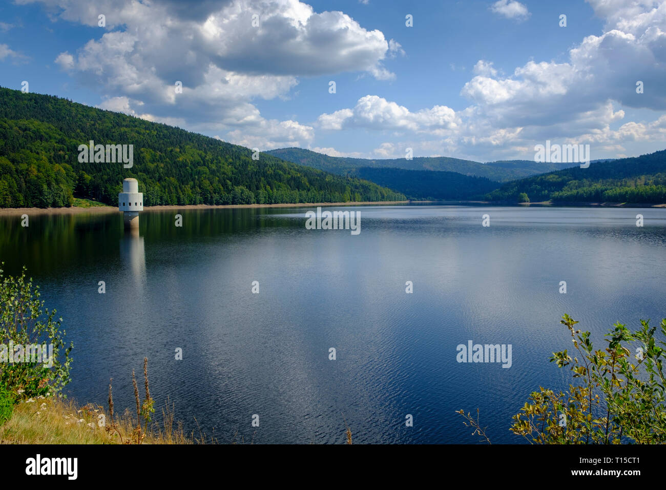 Allemagne, Bavière, Thuringe, près de Marly, forêt de Bavière, Frauenau, barrage réservoir d'eau potable Banque D'Images