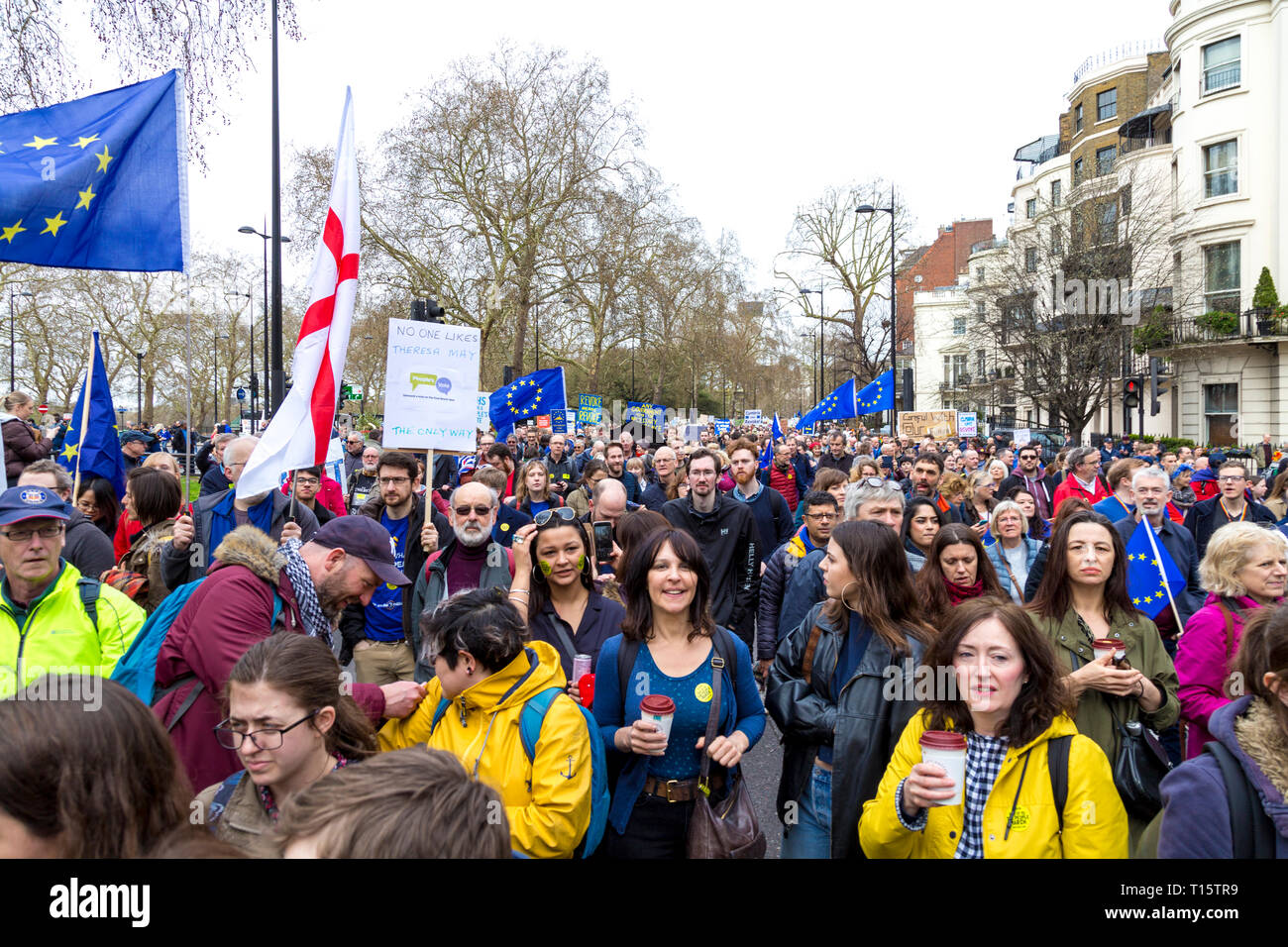 Londres, Royaume-Uni. 23 Mar 2019. Plus d'un million de personnes mars pour le vote du peuple, à un second référendum sur Brexit Crédit : Nathaniel Noir/Alamy Live News Banque D'Images