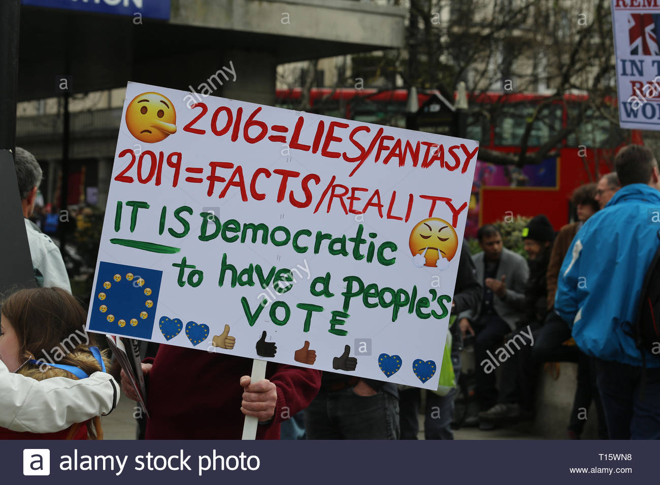 L'organisateur de la marche du peuple le dire jusqu'à 1 millions de personnes ont assisté à la mars à Londres aujourd'hui. Banque D'Images