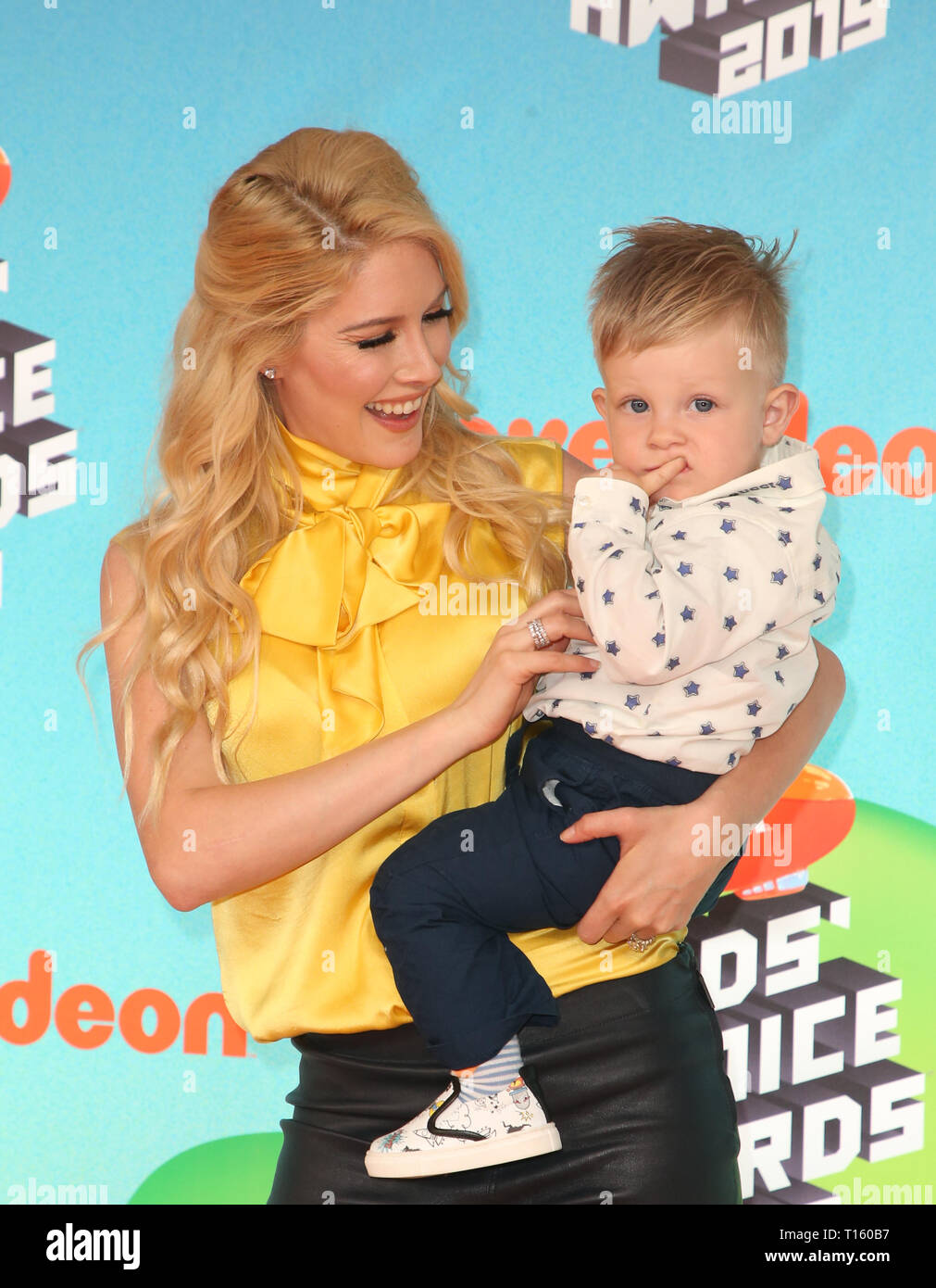 Los Angeles, CA, USA. Mar 23, 2019. Heidi Pratt, et l'Artilleur Stone Pratt à Nickelodeon's Kids' Choice Awards 2019 à Galen Center le 23 mars 2019 à Los Angeles, Californie. Credit : Faye Sadou/media/Alamy Punch Live News Banque D'Images