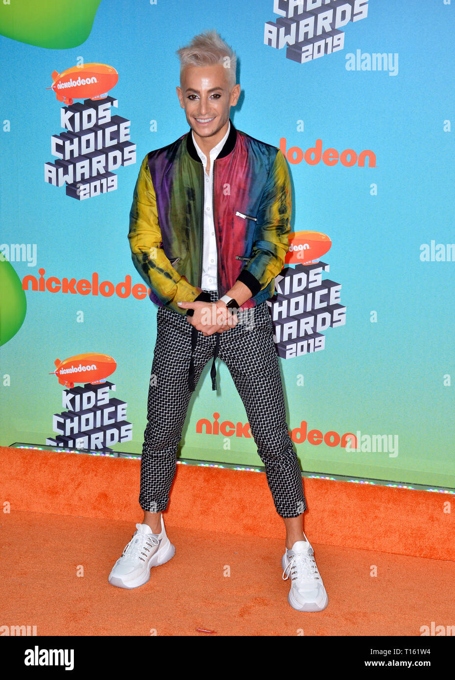 Los Angeles, USA. Mar 23, 2019. Frankie Grande à Nickelodeon's Kids' Choice Awards 2019 à USC Galen Center. Photo : Paul Smith/Featureflash Crédit : Paul Smith/Alamy Live News Banque D'Images