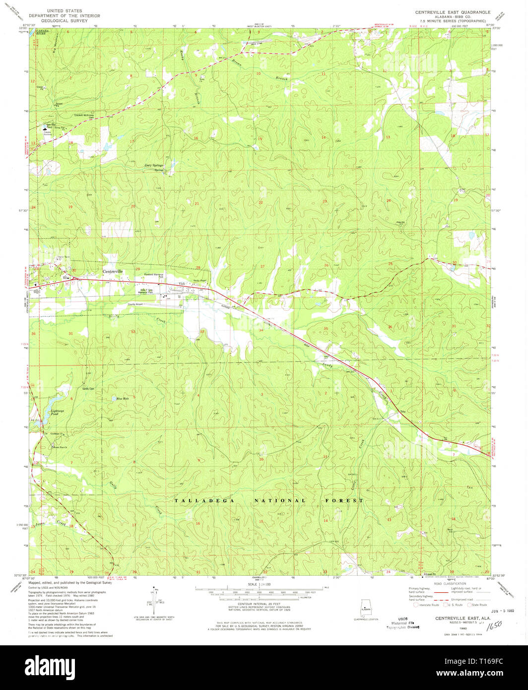 Carte de centerville alabama Banque de photographies et d’images à