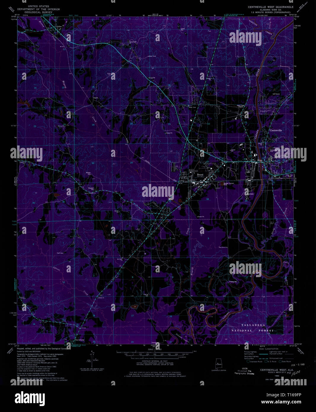 Carte de centerville alabama Banque de photographies et d’images à