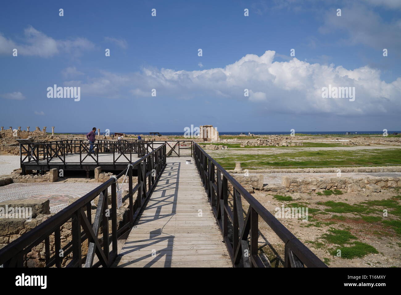 Parc archéologique de Paphos, couvre la plus grande partie de l'importante ville de l'antiquité grecque et romaine et est un UNESCO World Heritage site. Banque D'Images