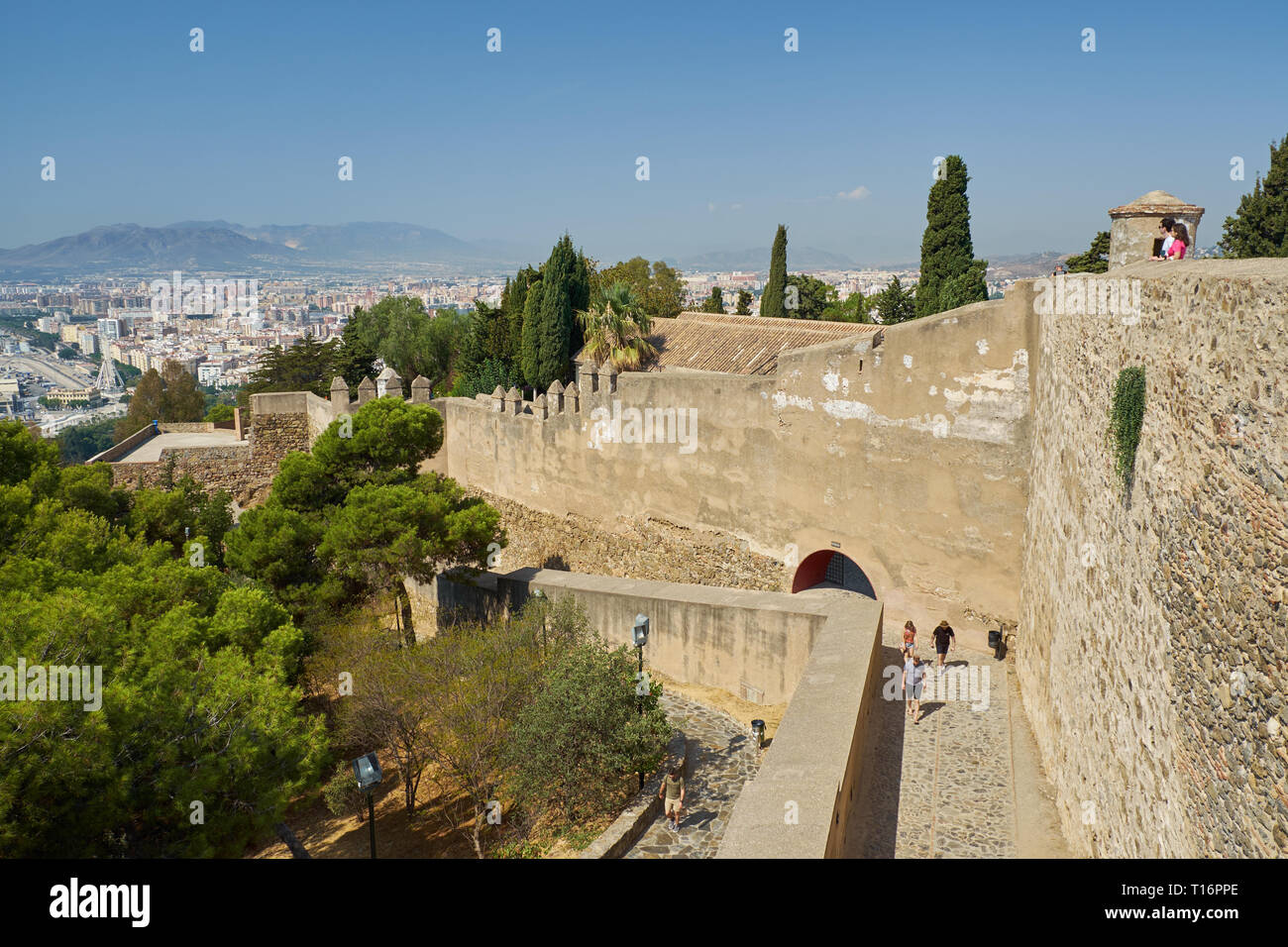 Vue du Castillo de Gibralfaro. Málaga, Andalousie, espagne. Banque D'Images