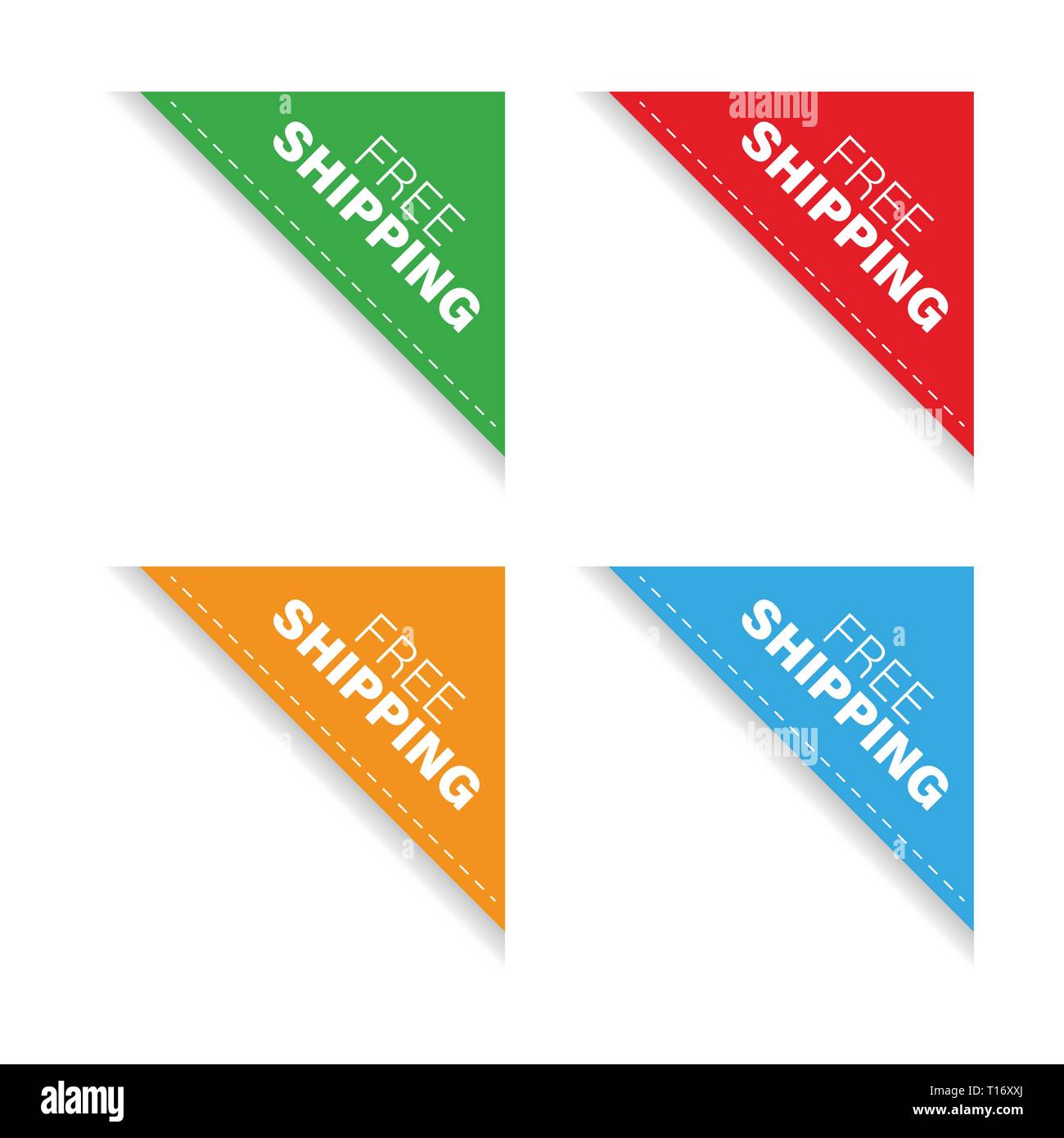 Livraison gratuite ruban corner Illustration de Vecteur