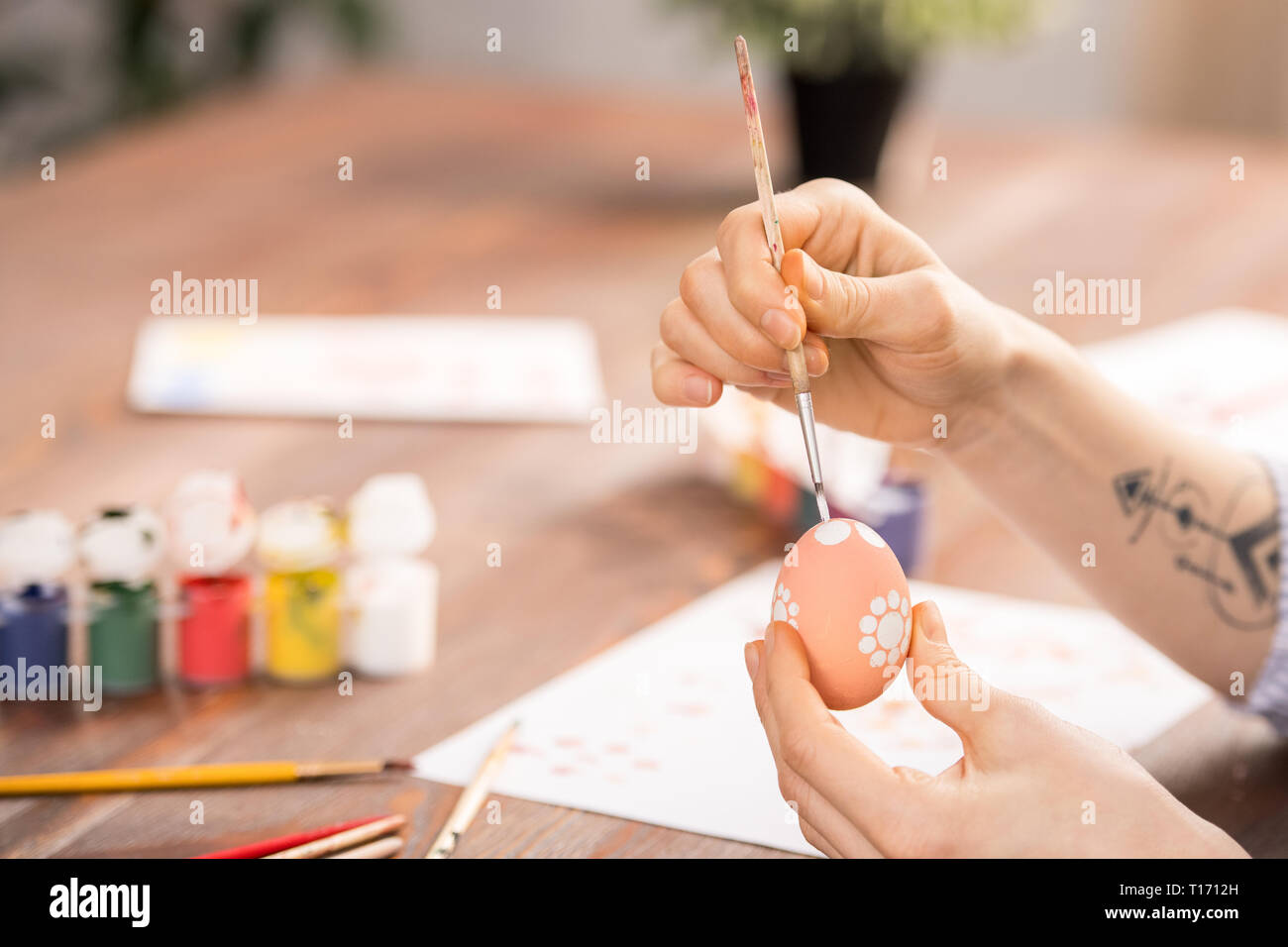 Peinture sur oeuf Banque D'Images