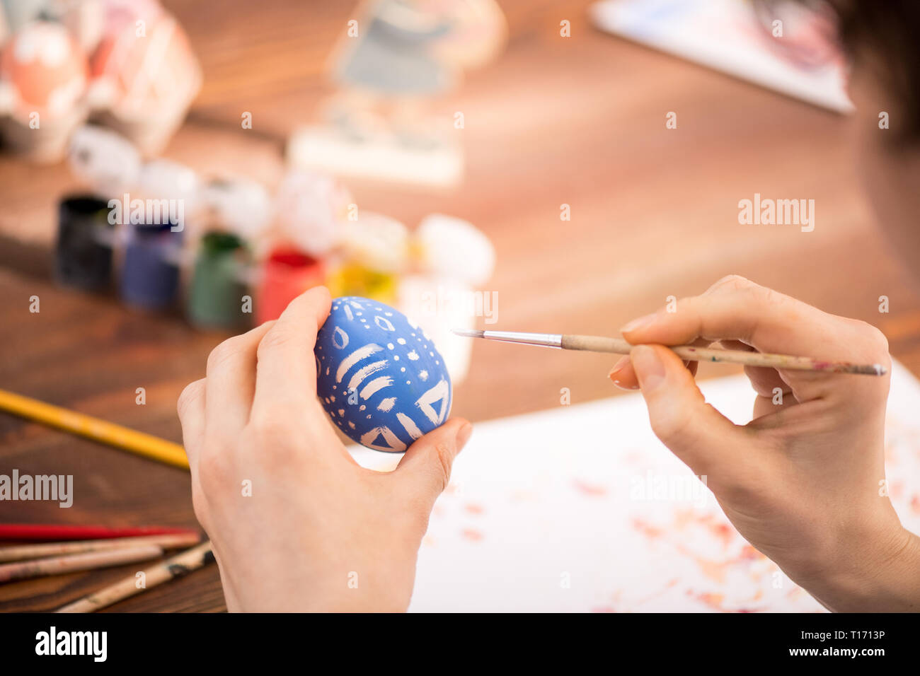 Ornements sur egg Banque D'Images