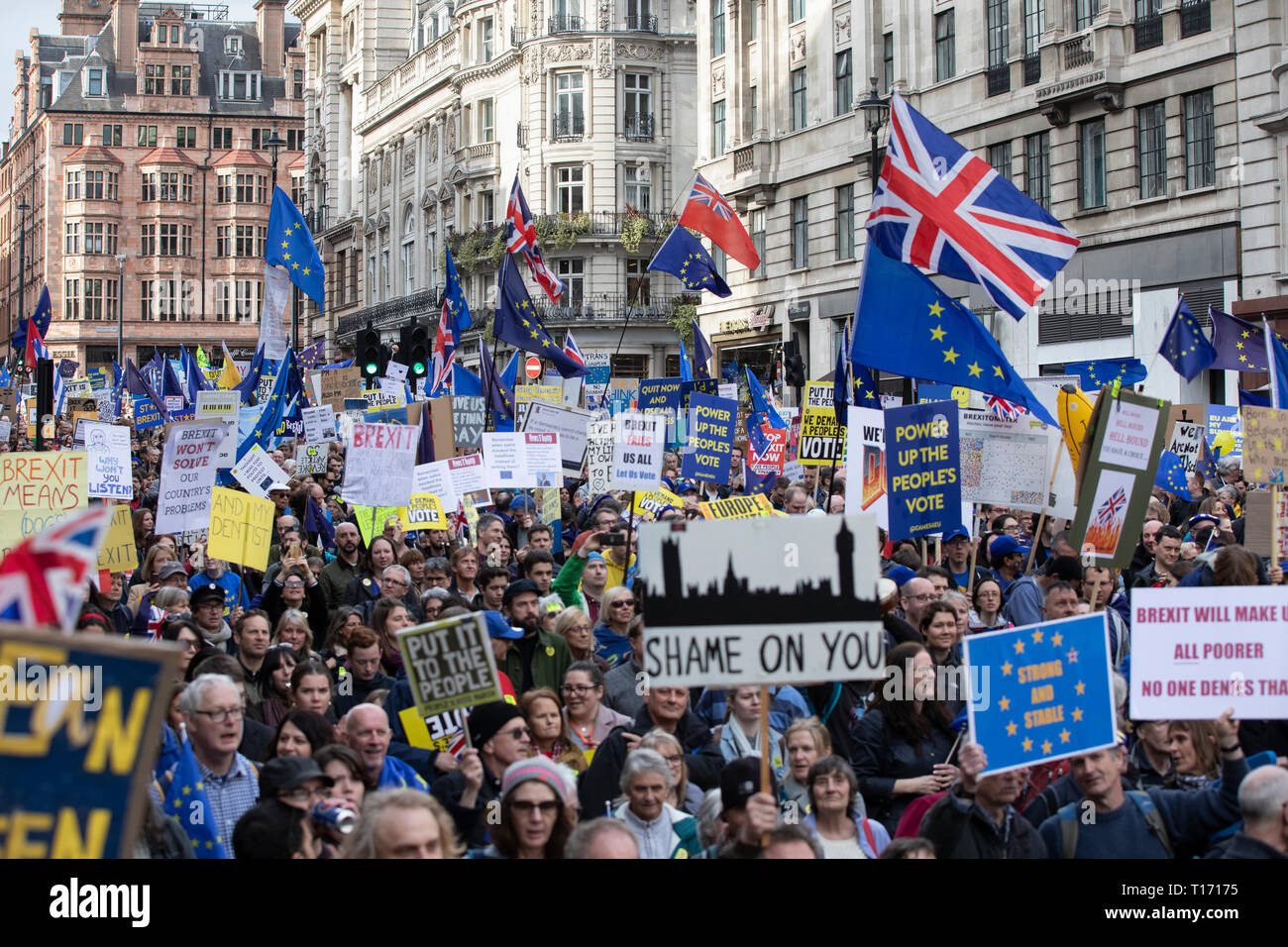 Vote du peuple de mars, Londres, Angleterre Banque D'Images