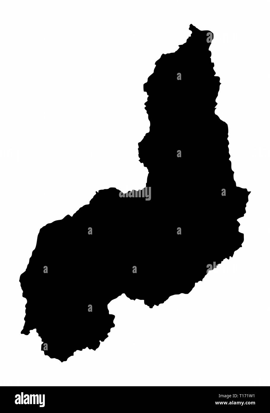 Carte de l'État Piaui Illustration de Vecteur
