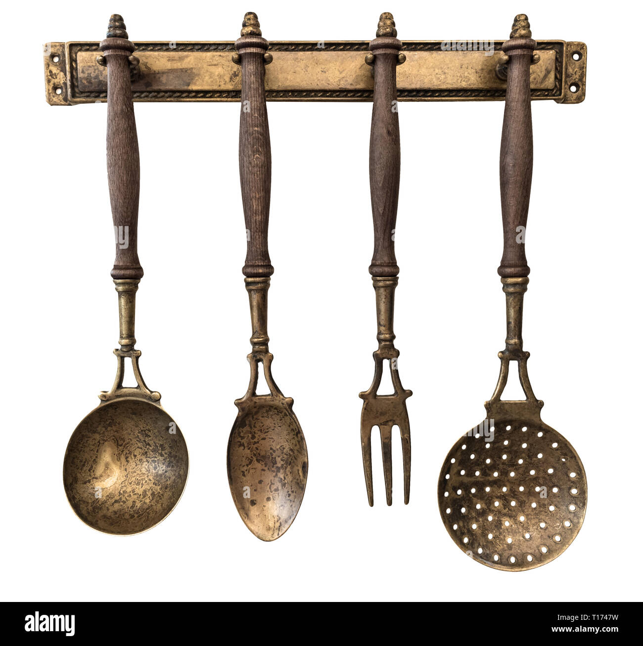 Lot d'outils anciens authentiques en bois et métal - Antiquités