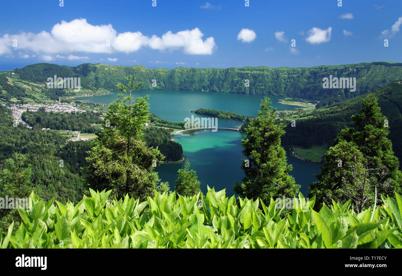 'Vue Vista do Rei' à Sao Miguel, Açores Banque D'Images
