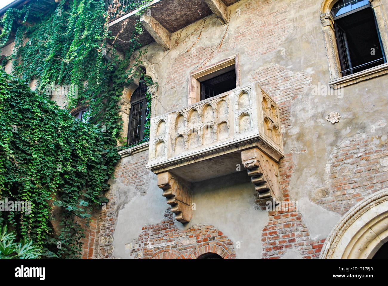 Le balcon de Juliette à Vérone, Italie Banque D'Images