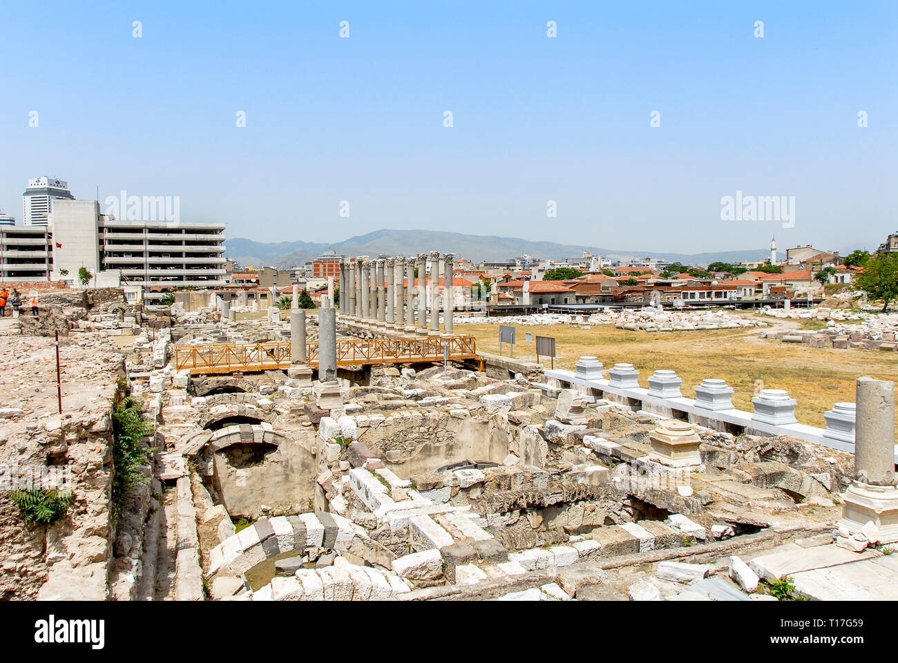 Izmir, Turquie, 20 mai 2008 : hérités du passé, Agora d'Izmir (Smyrne) Ville Antique Agora Banque D'Images