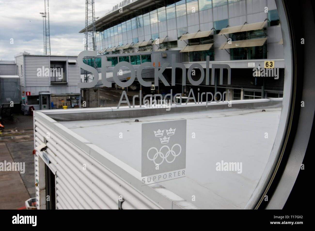 L'aéroport Arlanda de Stockholm, Suède. Banque D'Images