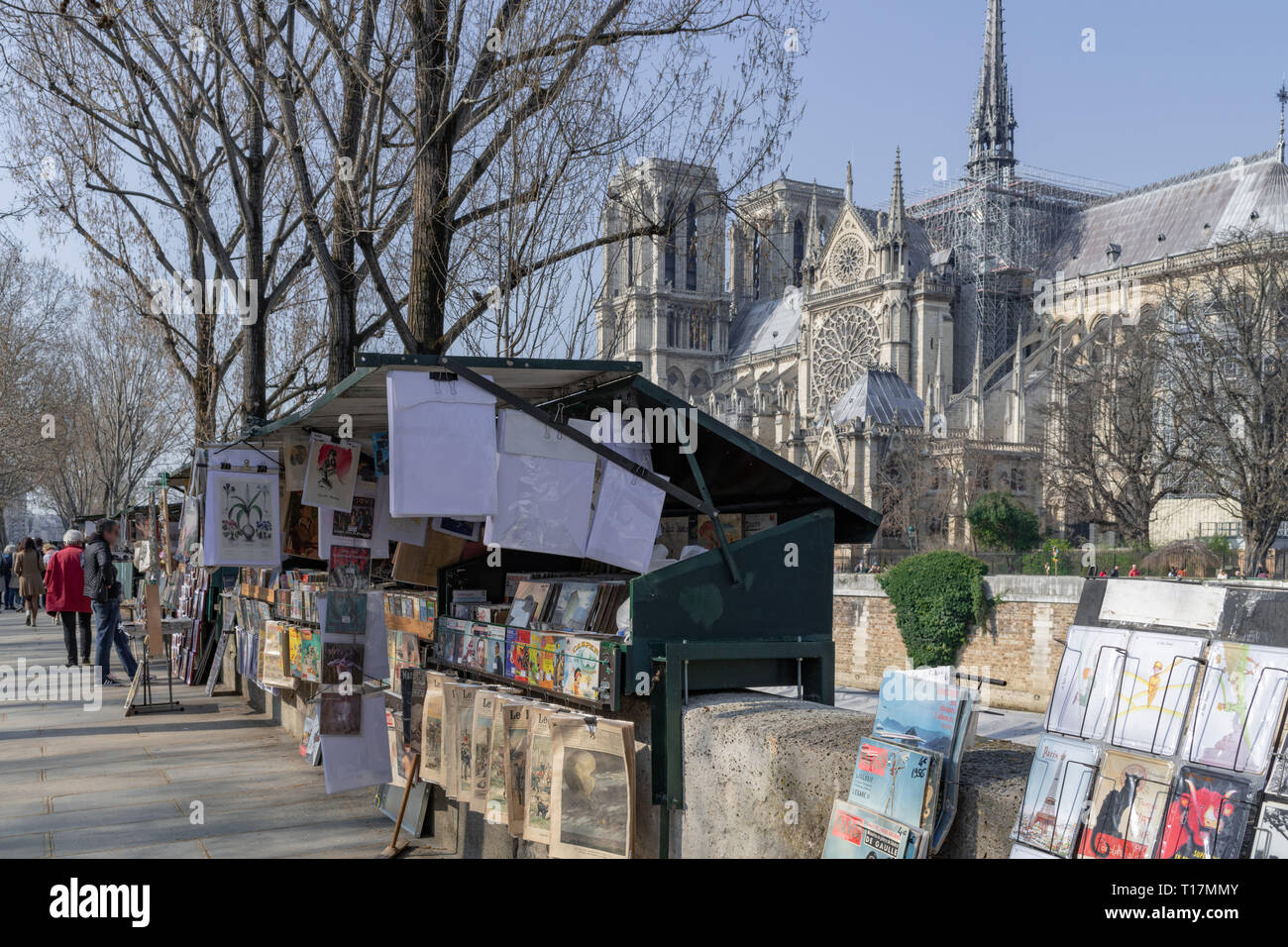 Les libraires à Paris Banque D'Images