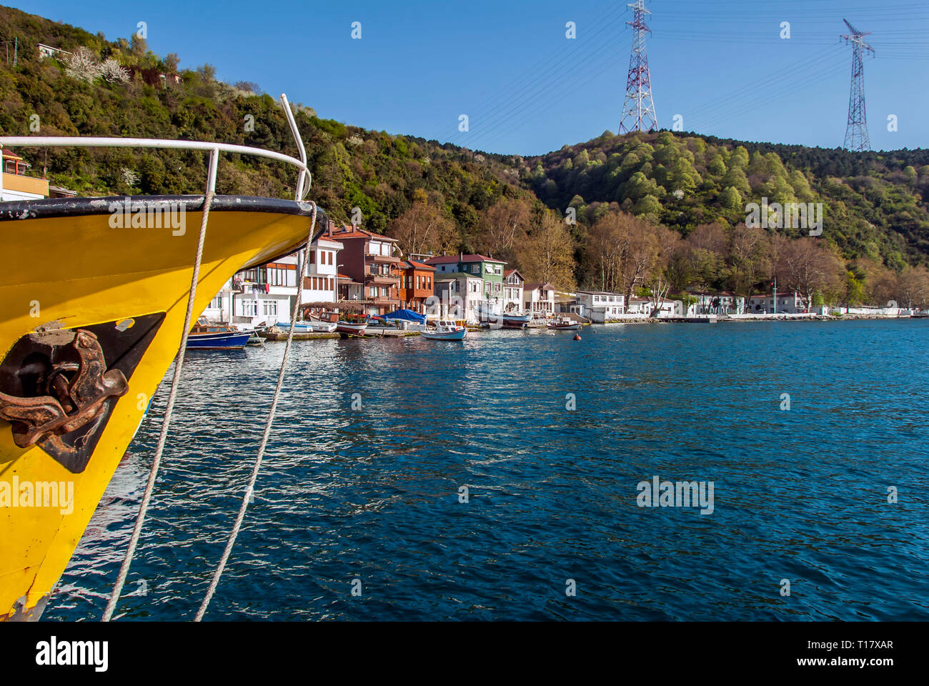 Istanbul, Turquie, 17 avril 2006, l'Anadolu Kavagi Bosphore : Banque D'Images