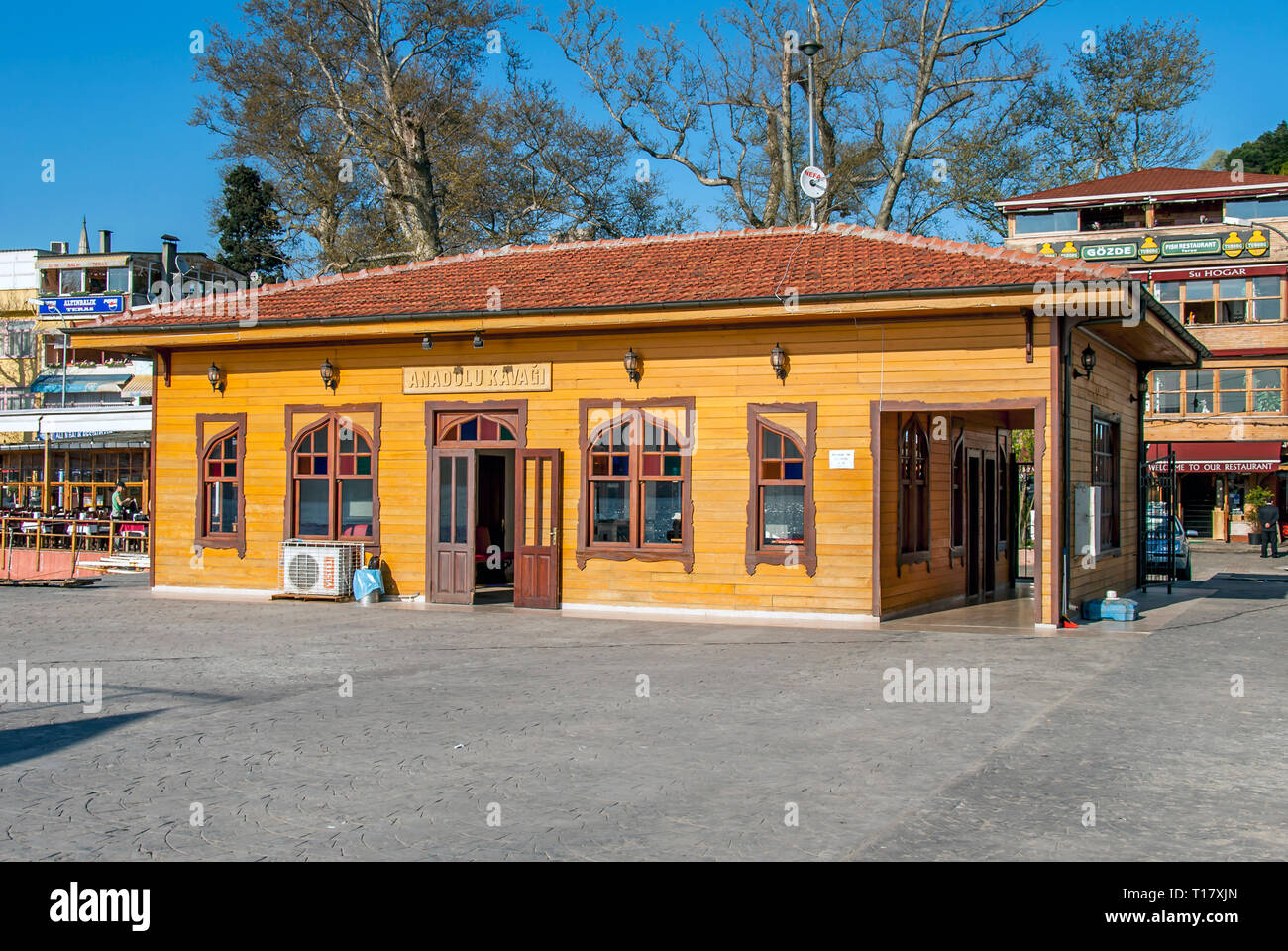 Istanbul, Turquie, 17 avril 2006 : Bosphore Anadolu Kavagi, Échafaudages Banque D'Images