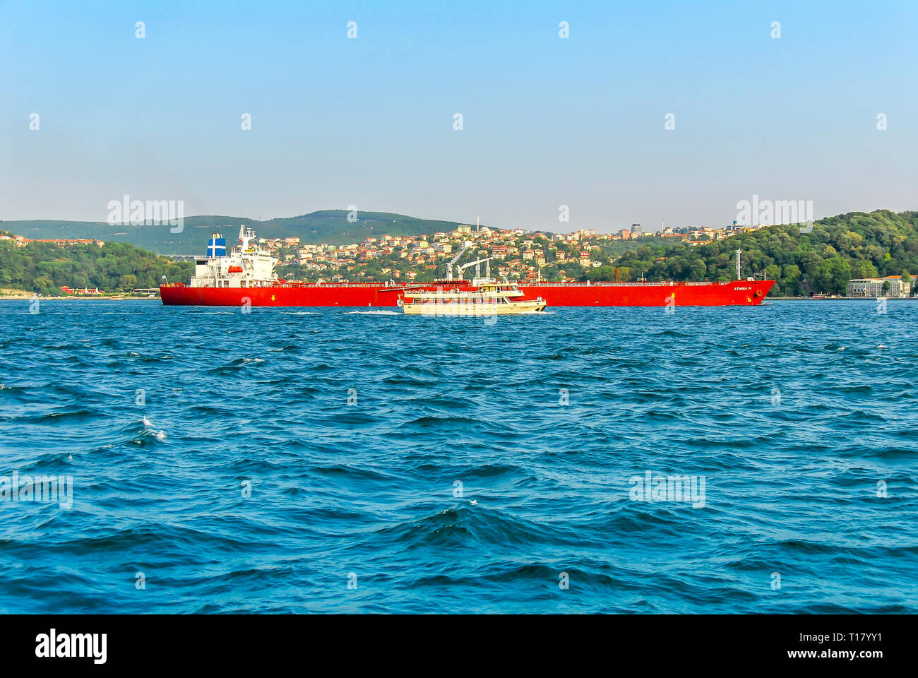 Istanbul, Turquie, 02 Septembre 2017 : Bosphore, navire, Uskudar Banque D'Images