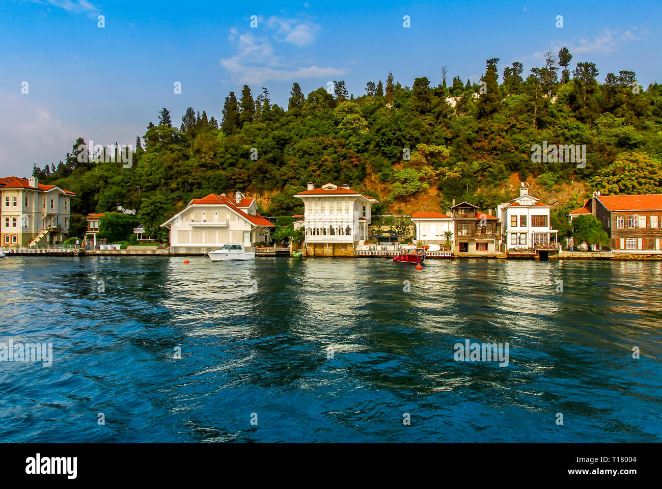 Istanbul, Turquie, 02 Septembre 2017 : Bosphore Mansions, Kanlica, Uskudar Banque D'Images