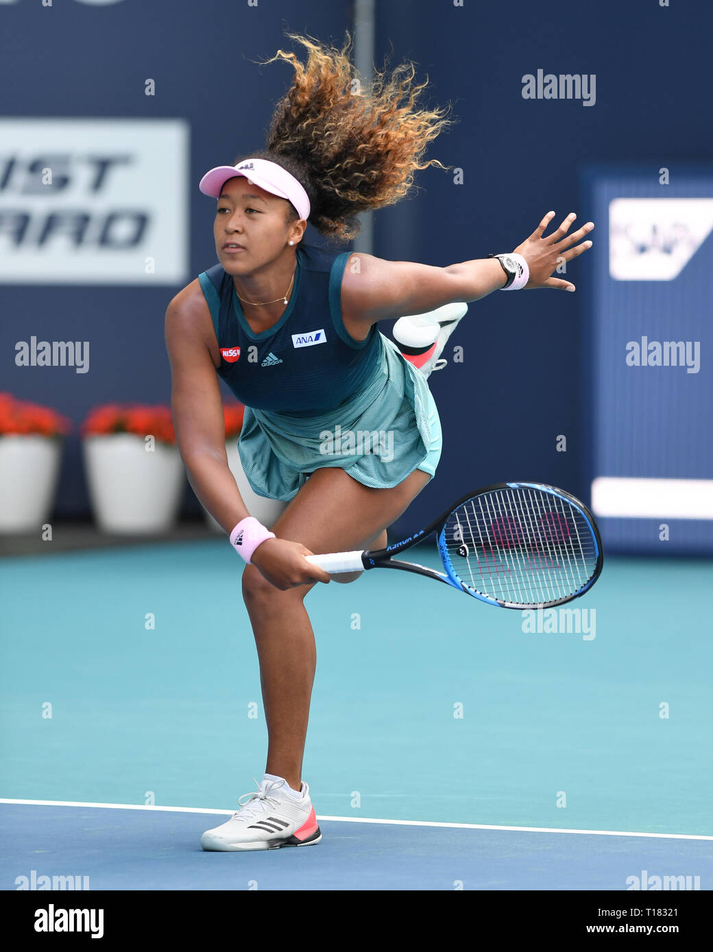 Miami, USA. Mar 23, 2019. Naomi Su-Wei Hsieh Osaka vs Stade sur cour au cours de l'Open de Miami qui a eu lieu au Hard Rock Stadium le 23 mars 2019 à Miami Gardens, en Floride. Credit : Mpi04/media/Alamy Punch Live News Banque D'Images
