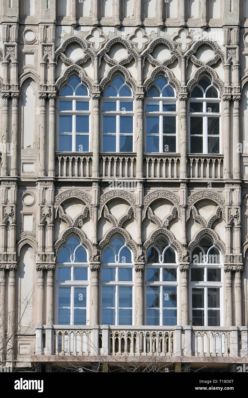 Maison Pichler, style néo-gothique romantique, Budapest, Hongrie. Berhaz-Pichler, Budapest, Magyarország. Banque D'Images