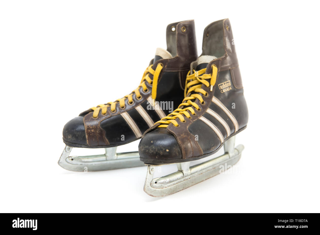 BELGRADE, SERBIE - 16 janvier 2019 : Vintage adidas chaussures de skate à Belgrade, en Serbie. Adi Dassler fait sa première chaussures de sport dans son atelier près de Nure Banque D'Images