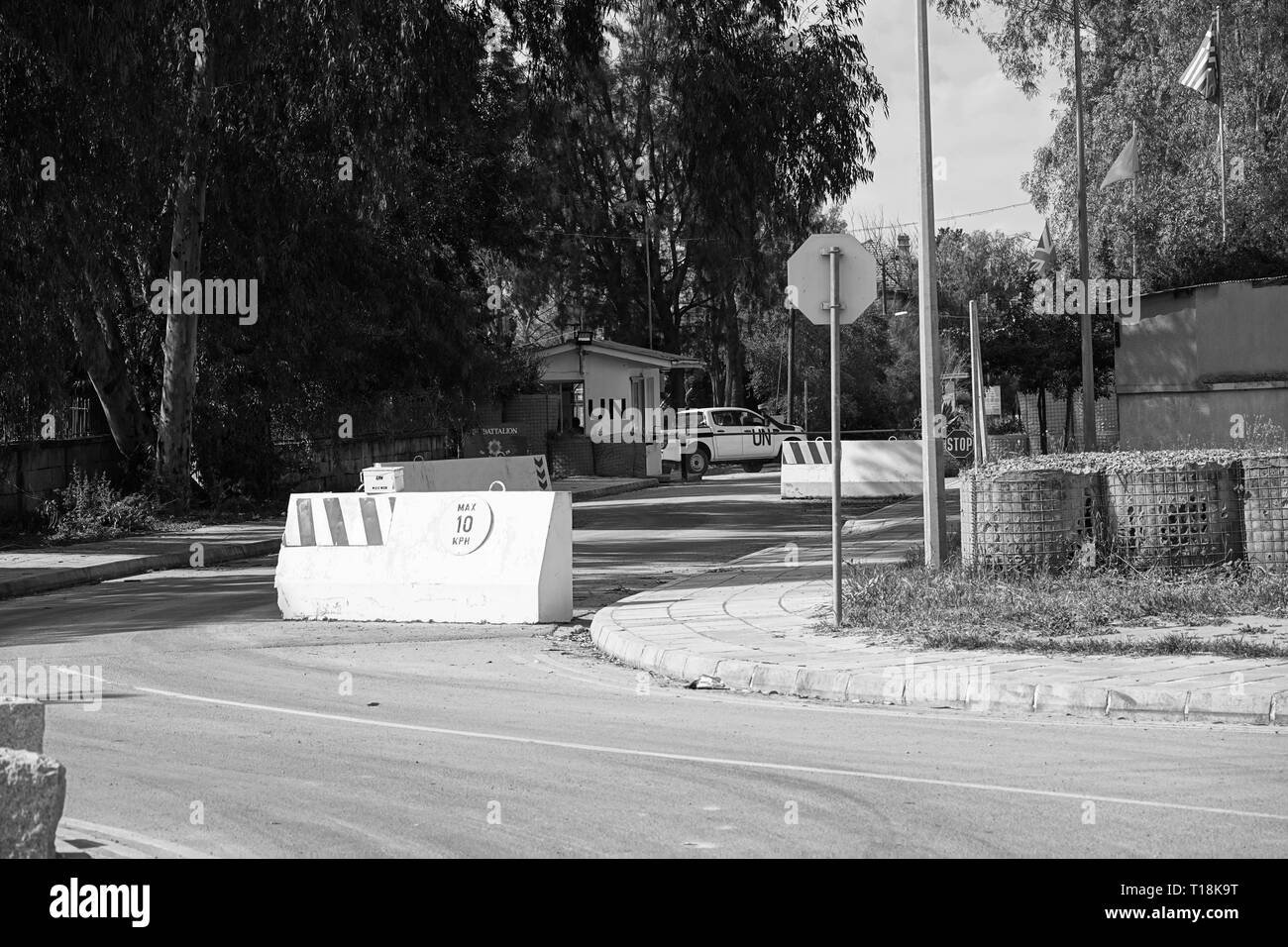 Nicosia est habitée depuis plus de 4500 ans et est la capitale de Chypre depuis le 10e siècle. Le pays divisé après la guerre de 1974. Banque D'Images