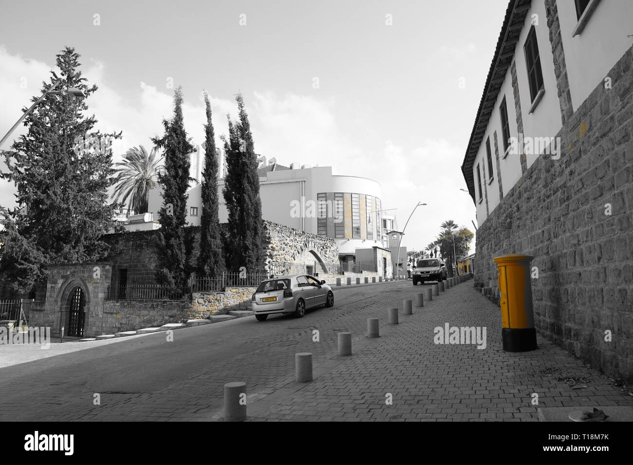 Nicosia est habitée depuis plus de 4500 ans et est la capitale de Chypre depuis le 10e siècle. Le pays divisé après la guerre de 1974. Banque D'Images