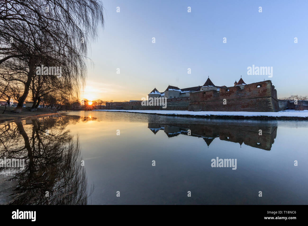 Brasov citadelle construite en Transylvanie au Xvème siècle. Banque D'Images