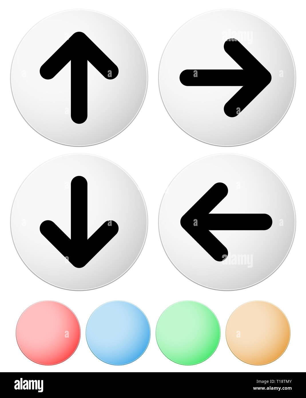 L'icône flèche, boutons. Flèches haut, bas, gauche, droite Photo Stock -  Alamy