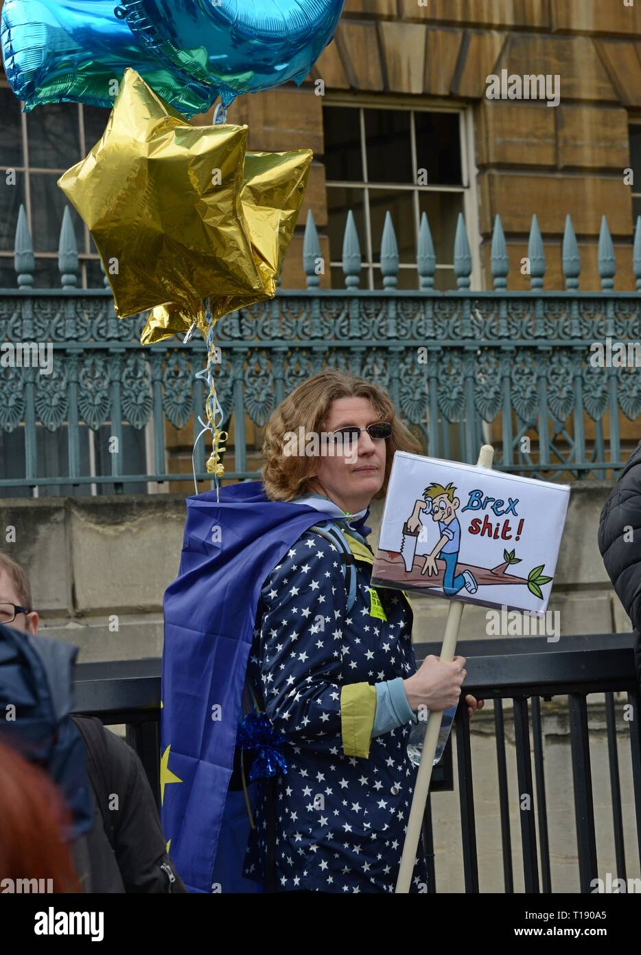 Londres, Royaume-Uni, 23 mars 2019. Un million de personnes estimé contre mars Brexit et à l'appui d'un second référendum sur l'adhésion à l'UE Banque D'Images
