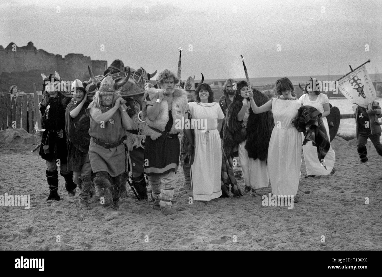 L'île de Man, peler des années 1970. Le Festival Viking annuelle chaque année en juillet. 1978. HOMER SYKES Banque D'Images