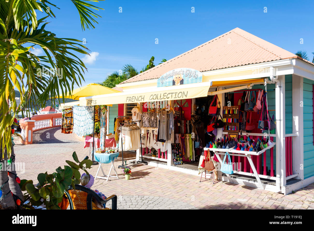 Grandma's Gift shop, rue Front, Philipsburg, St Maarten, Saint Martin, Petites Antilles, Caraïbes Banque D'Images