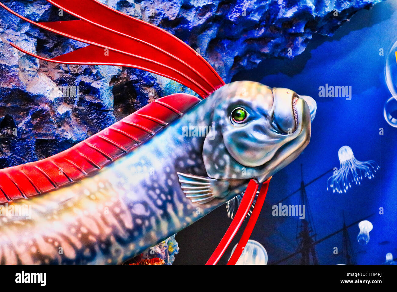 Cette photo montre un unique prédateur fantasy peint. Cette photo a été prise à Bangkok Banque D'Images