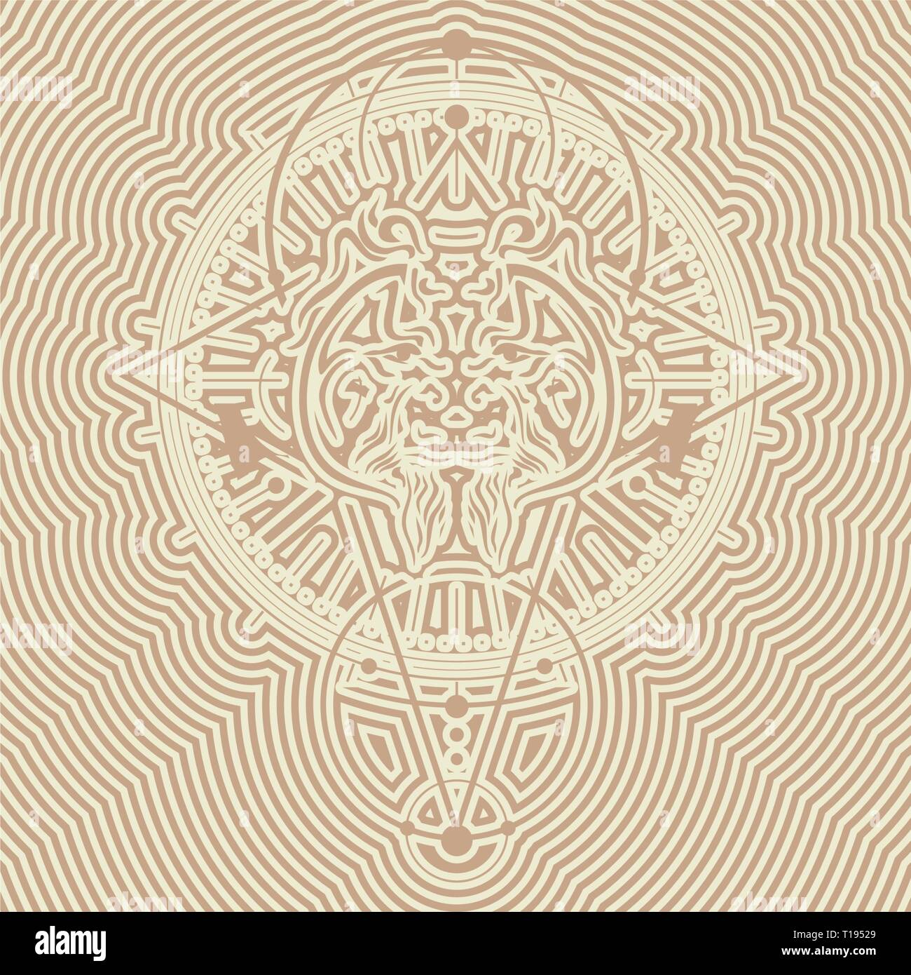 Symbole occulte mystique. Illustration de Vecteur