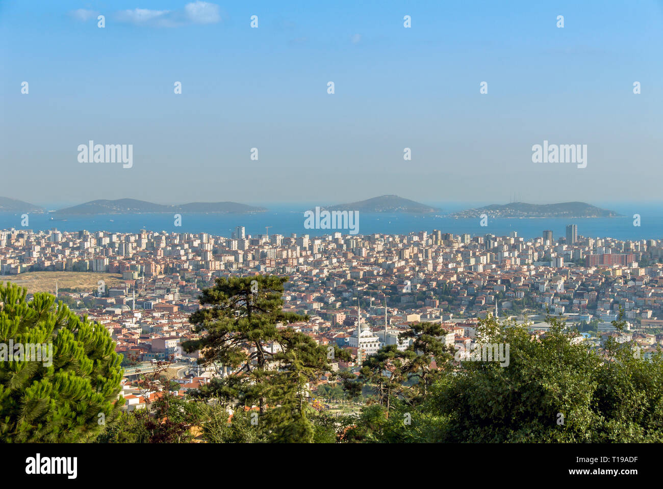 Istanbul, Turquie, 23 juillet 2006 : Avis d'îles et de Kadikoy Banque D'Images