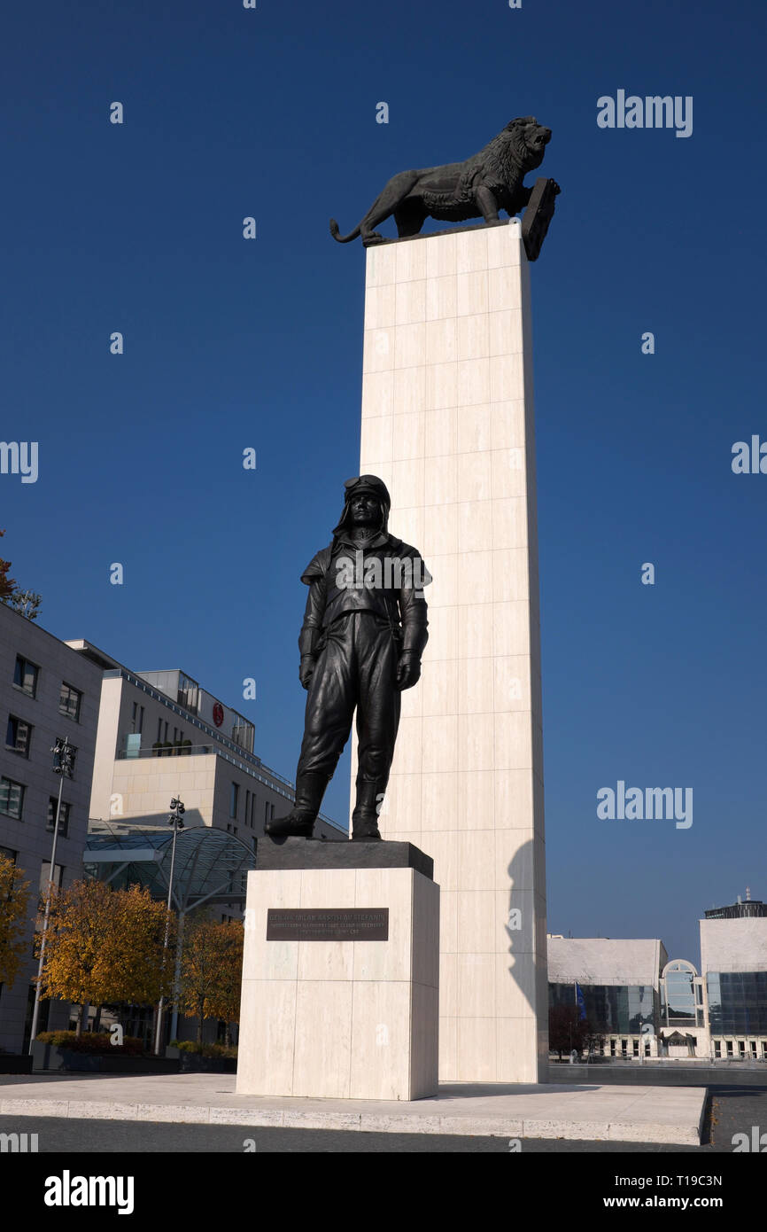 Statue de Milan Rastislav Štefánik, Bratislava, Slovaquie Banque D'Images