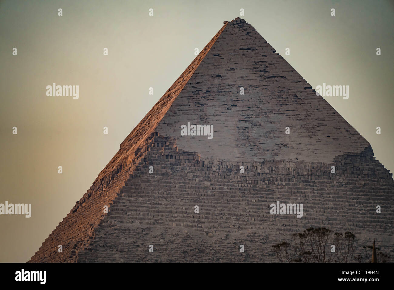 Les grandes pyramides de Gizeh, Le Caire, Egypte Banque D'Images