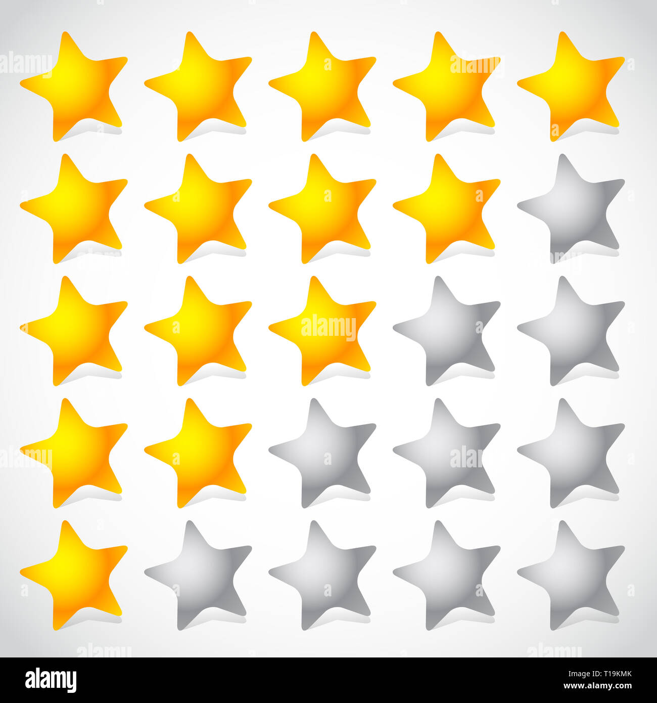 5 étoiles 4 étoiles 0 élément. Les graphiques vectoriels. Banque D'Images
