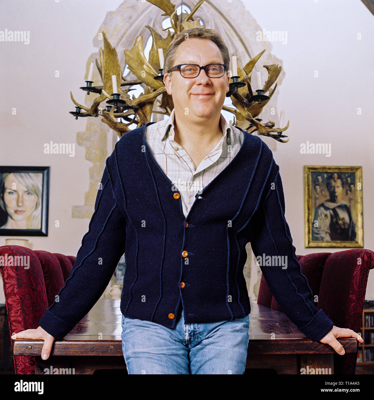 Portrait de comédien Vic Reeves photographié à la maison en mars 2006 Banque D'Images