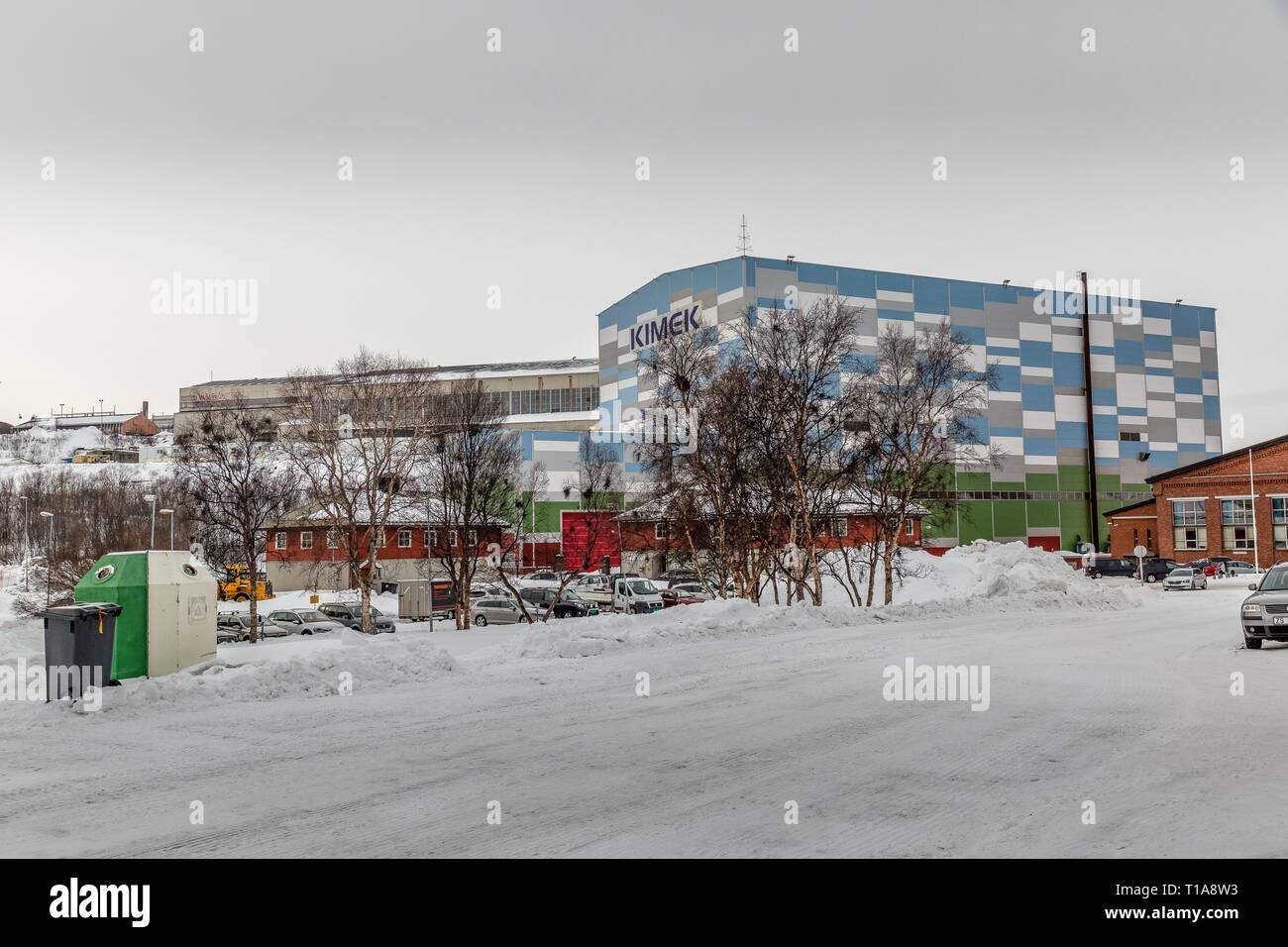 L'Kimek chantier naval de la ville de Kirkenes en Norvège. Banque D'Images