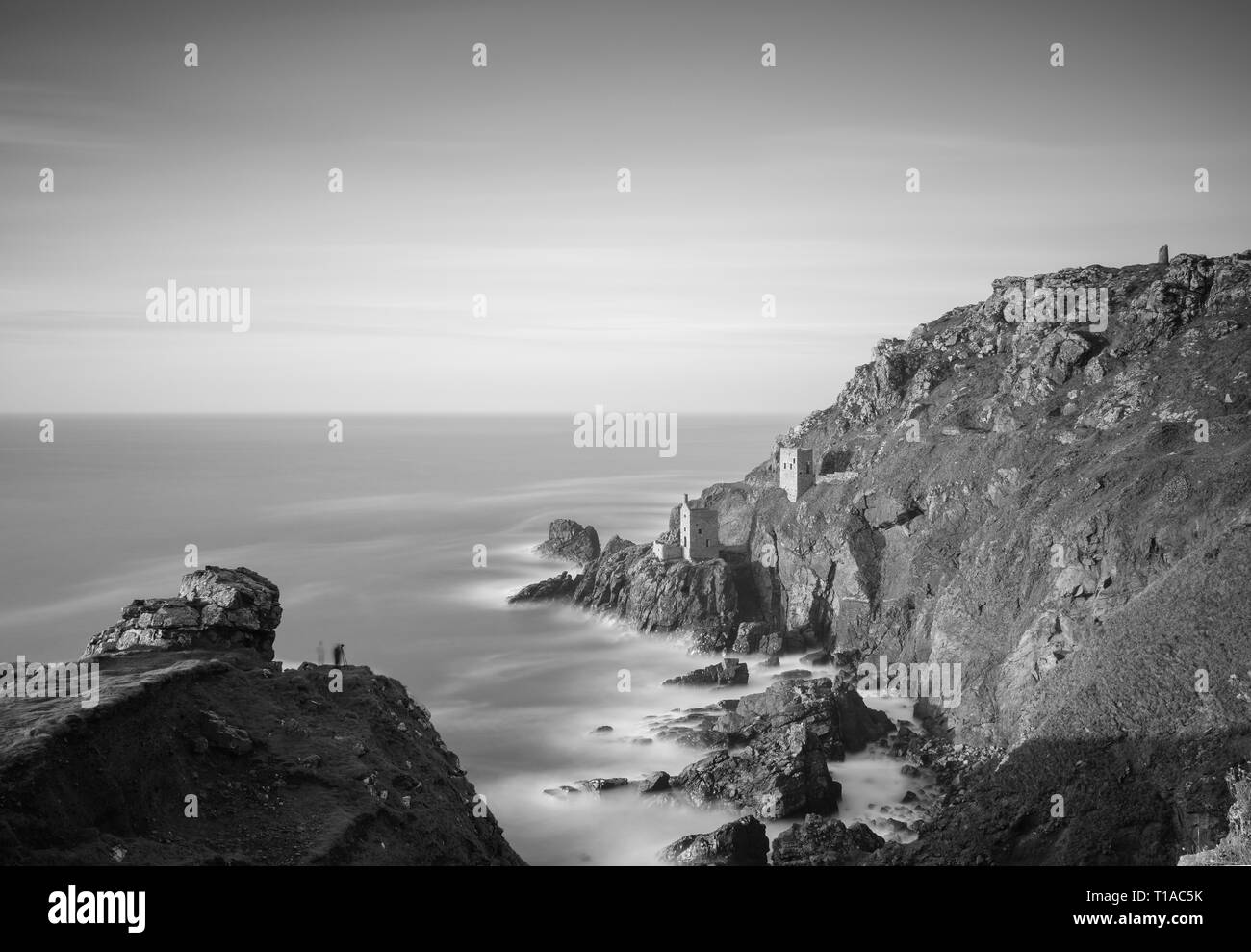 Botallack est un village dans la région de West Cornwall, United Kingdom. Le village se trouve dans une ancienne zone d'exploitation minière de l'étain situé entre la ville de St Just in Penwith un Banque D'Images